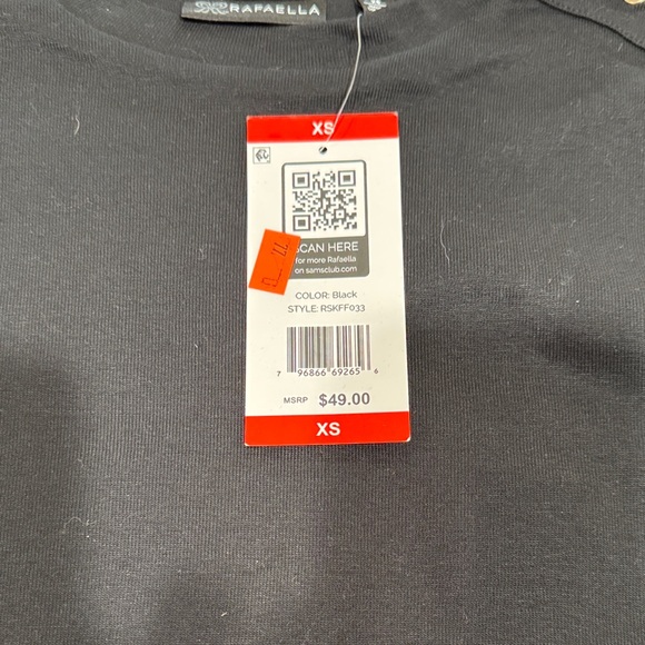 Rafaella Black Long Sleeve Top with Gold Details - Picture 3 of 5